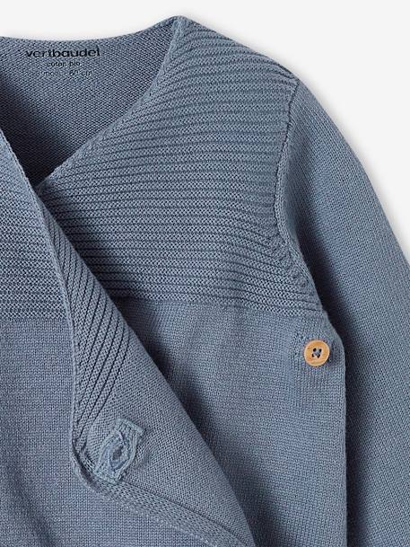 Tricot newborn romper van biologisch katoen ECRU+Grijs gechineerd+jeansblauw - vertbaudet enfant 