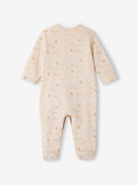 Molton slaappakje van molton met drukknopen aan de voorkant ecru - vertbaudet enfant 