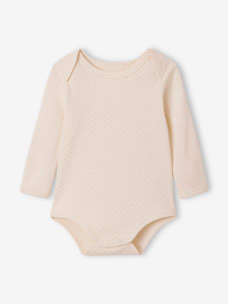 Lot de 5 bodies 'Rennes' bébé emmanchure US écru - vertbaudet enfant 