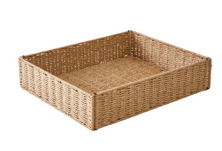 Panier de rangement pour table à lange en corde de papier beige - vertbaudet enfant 