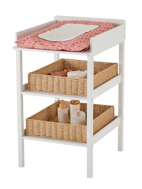Panier de rangement pour table à lange en corde de papier beige - vertbaudet enfant 