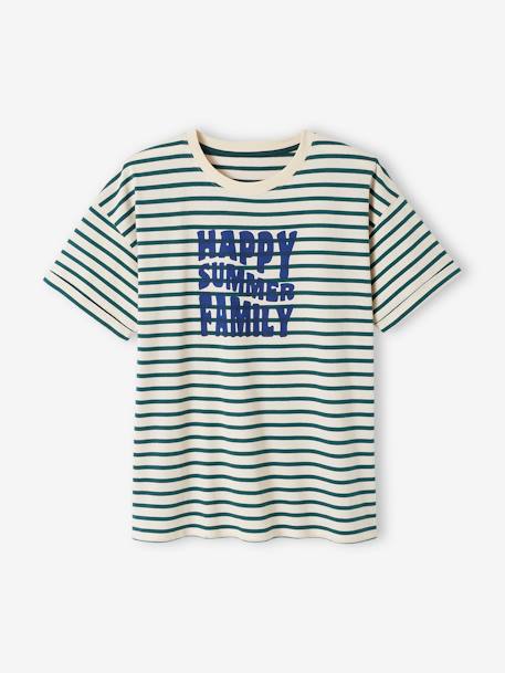 T-shirt mixte adulte capsule famille marin rayé vert - vertbaudet enfant 