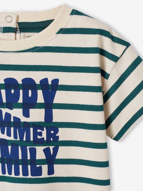 T-shirt bébé capsule famille marin rayé vert - vertbaudet enfant 