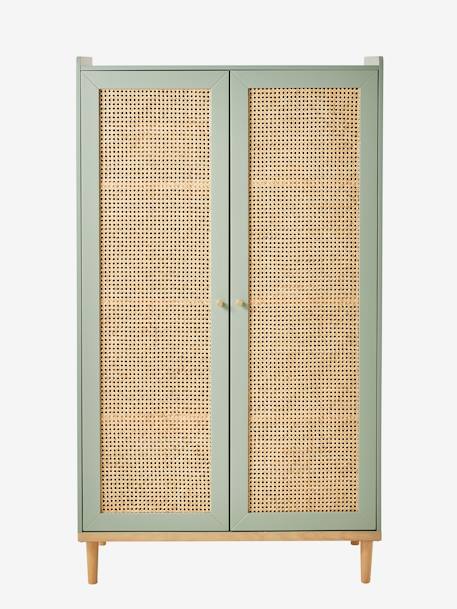 Armoire cannage POÉSIE rose+vert - vertbaudet enfant 