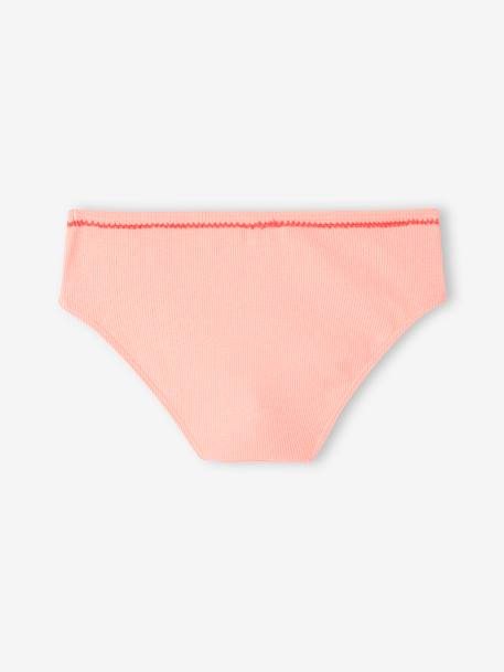 Lot de 5 culottes fantaisie fille en maille côtelée rose nude - vertbaudet enfant 