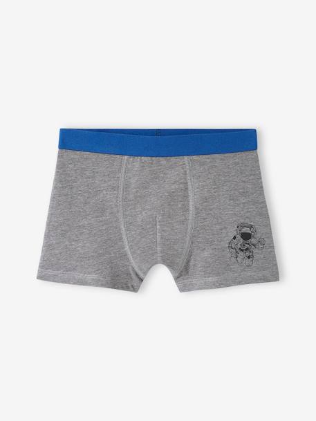 Set van 5 stretch boxers voor jongens ruimte koningsblauw - vertbaudet enfant 