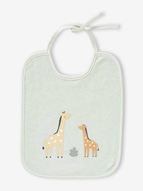 Lot 7 bavoirs bleu ciel+imprimé jungle+vert d'eau - vertbaudet enfant 