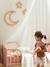 Décorations murales lune et étoiles effet laine beige - vertbaudet enfant 