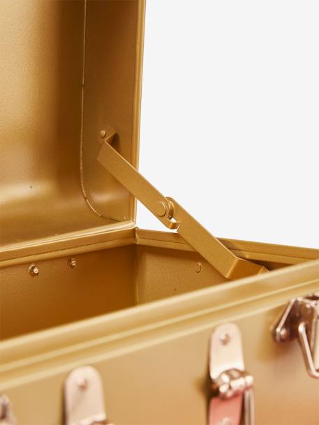 Lot de 2 malles en métal gigognes bleu jean+cannelle+rose nude+vert / jaune - vertbaudet enfant 