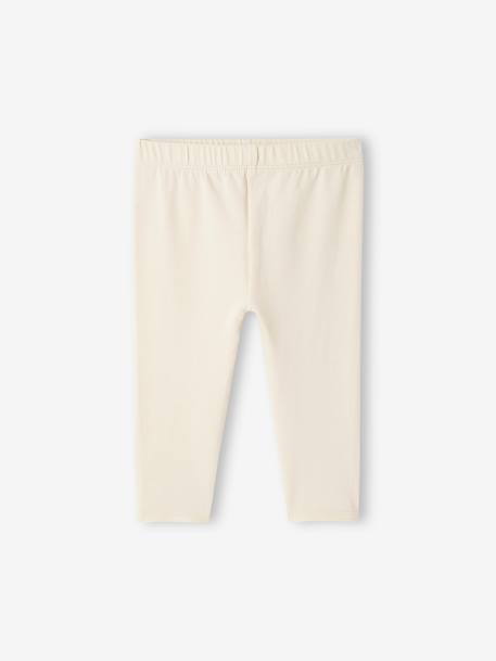 Lot de 2 leggings bébé fille BASICS écru+LOT MARINE GRISE+ocre - vertbaudet enfant 