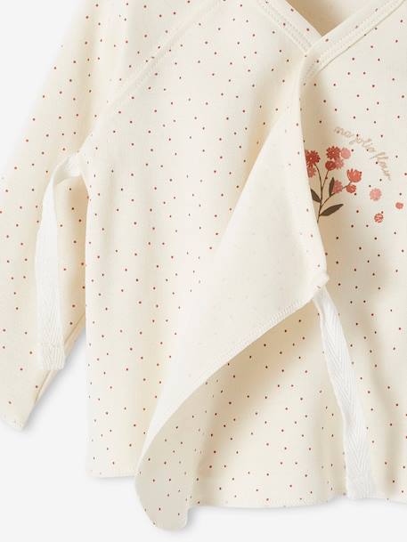 Brassière en interlock bébé naissance bleu grisé+écru - vertbaudet enfant 