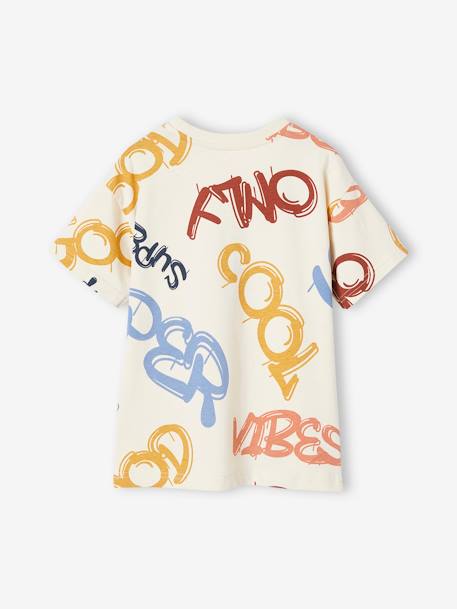 Tee-shirt garçon maxi graffitis pop écru - vertbaudet enfant 