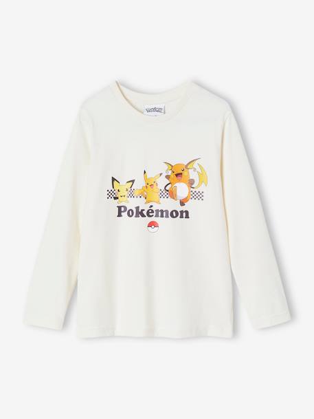 Jongensshirt met lange mouwen Pokemon® ecru - vertbaudet enfant 