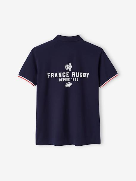 France Rugby® poloshirt met korte mouwen voor volwassenen marineblauw - vertbaudet enfant 