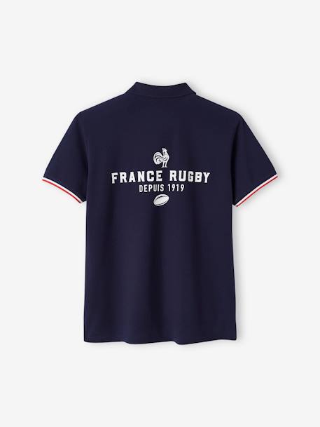 France Rugby® poloshirt met korte mouwen voor volwassenen marineblauw - vertbaudet enfant 