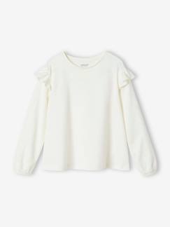 -Tee-shirt blouse fille manches longues à volant personnalisable