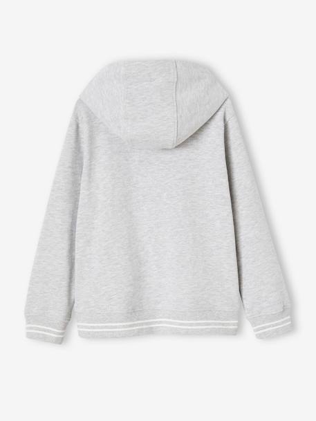 Sweat garçon zippé à capuche sport bleu grisé+gris chiné+lichen+marine - vertbaudet enfant 