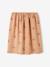 Jupe en molleton mi-longue motifs fleurs fille pêche - vertbaudet enfant 