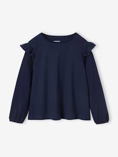 -Tee-shirt blouse fille manches longues à volant personnalisable