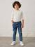 Pantalon jogger en denim effet molleton facile à enfiler garçon denim gris+stone - vertbaudet enfant 