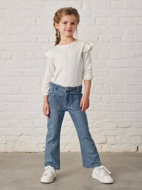 Jean flare 7/8ème fille stone - vertbaudet enfant 