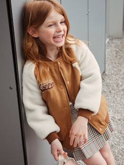 -Blouson teddy en lainage et sherpa fille animation en bouclettes