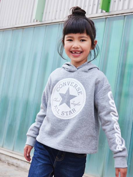 Sweat à capuche Chuck Patch Cropped Hoodie gris - vertbaudet enfant 