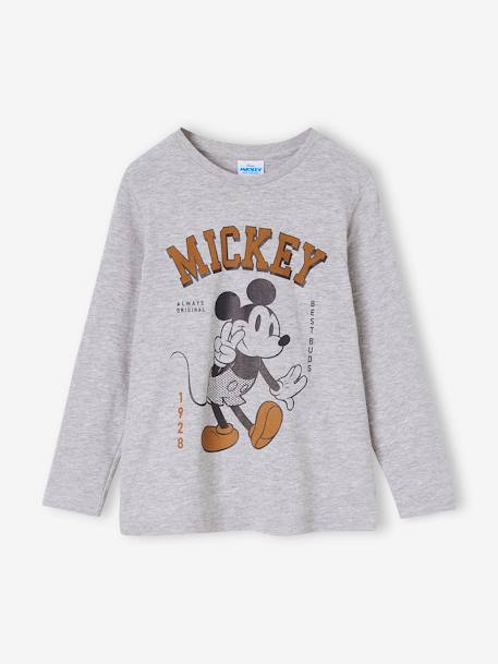 T-shirt lange mouwen Disney Mickey® jongens gemêleerd grijs - vertbaudet enfant 