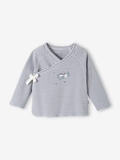 Baby-T-shirt, coltrui-Overslagtruitje van interlock pasgeborenen BASICS