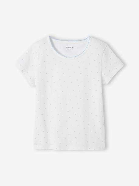 Lot de 3 T-shirts manches courtes fantaisie fille BASICS blanc - vertbaudet enfant 