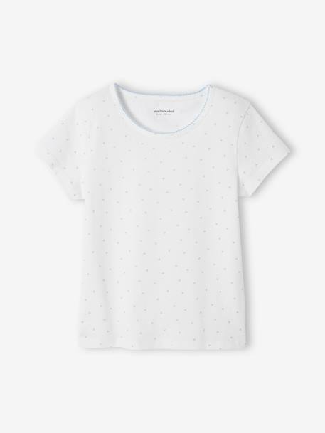 Set van 3 shirts voor meisjes met korte mouwen BASICS wit - vertbaudet enfant 