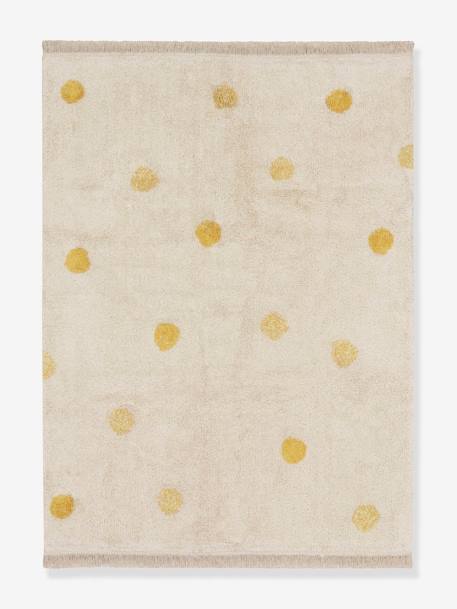Tapis coton Lavable Motif Pois - jaune - vertbaudet enfant 
