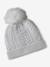 Ensemble bonnet + snood + gants ou moufles en maille torsadée fille écru - vertbaudet enfant 