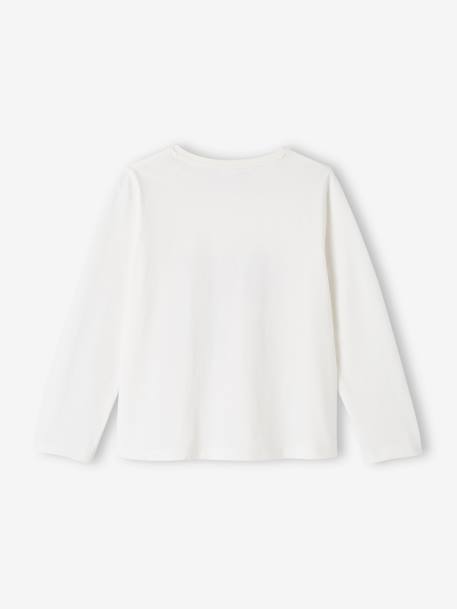 T-shirt fille manches longues Disney La Reine des Neiges 2 écru - vertbaudet enfant 