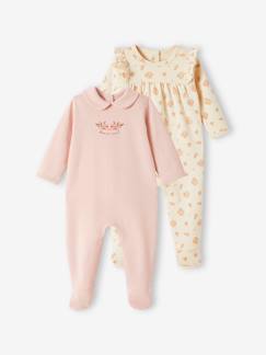 Baby-Pyjama,  overpyjama-Set van 2 slaappakjes "goede nachtrust" van interlock voor baby's
