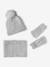 Ensemble bonnet + snood + gants ou moufles en maille torsadée fille écru - vertbaudet enfant 