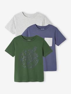 Jongens-Set van 3 geassorteerde jongens-T-shirts met korte mouwen