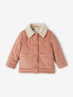 -Veste matelassée en velours doublé sherpa fille