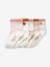 Set van 5 paar sokken met stippen/strepen voor meisjesbaby's roest - vertbaudet enfant 