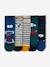 Lot de 5 paires de chaussettes 'monstres' garçon bleu - vertbaudet enfant 