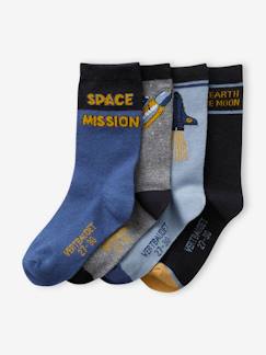 Jongens-Ondergoed-Sokken-Set van 4 paar middelhoge jongenssokken "ruimte"