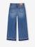 Jean fille large bas effiloché bleu jean+denim bleached+stone - vertbaudet enfant 