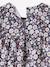 Robe imprimée fleurs manches volantées fille bleu nuit - vertbaudet enfant 