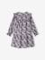 Robe imprimée fleurs manches volantées fille bleu nuit - vertbaudet enfant 