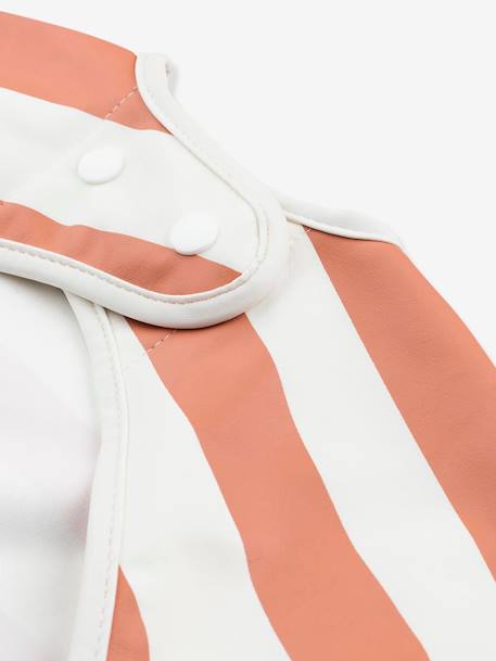 Bavoir à manches avec poche Stripes DONE BY DEER orange - vertbaudet enfant 