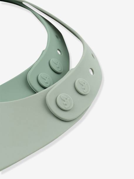 Lot de 2 bavoirs silicone Croco vert - vertbaudet enfant 