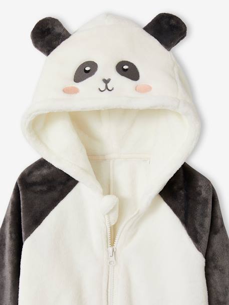 Panda onesie voor meisjes grijs - vertbaudet enfant 