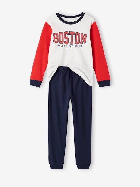 Set van 2 pyjama's 'Sport US' voor jongens marineblauw - vertbaudet enfant 