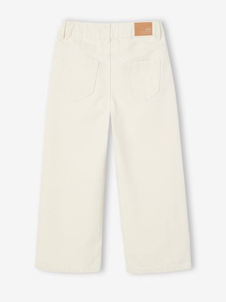 Wijde meisjesbroek ecru+oudroze+snoepjesroze - vertbaudet enfant 