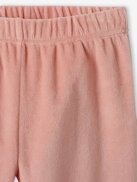 Lot de 2 pyjamas fille velours forever love vieux rose - vertbaudet enfant 